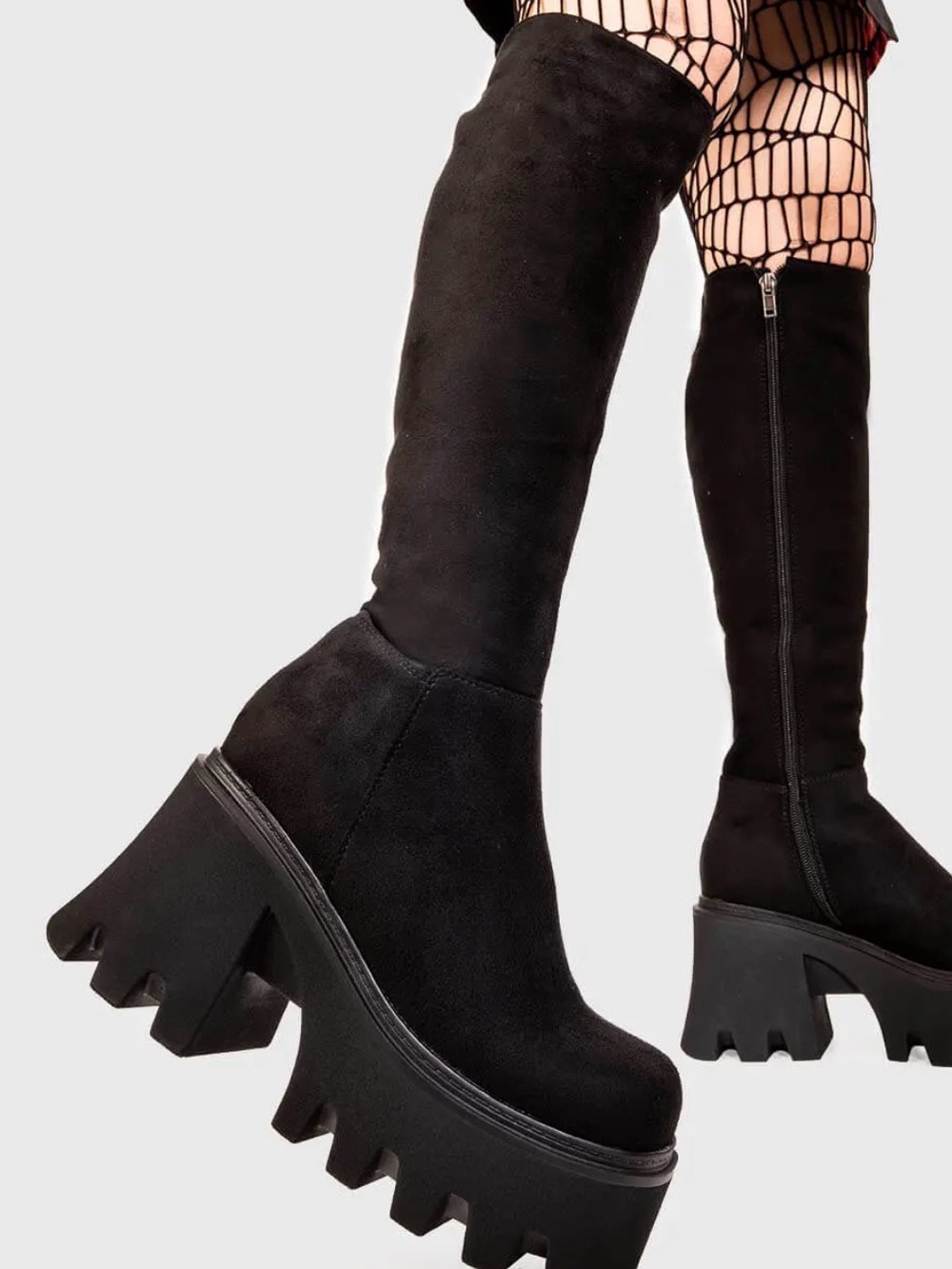 LA MODA READY CHUNKY PLATFORM KNEE HIGH BOOTS (Wide)